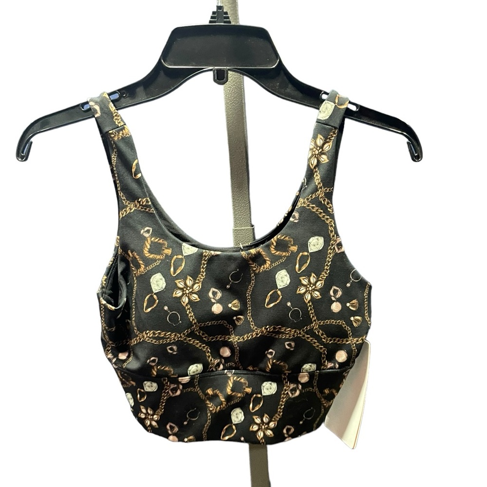 Profile By Gottex Black Jewelry Pattern Sports Bra‎